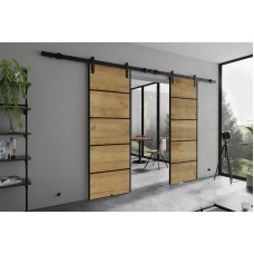 Dubultās bīdāmās durvis AURA DUO PLUS Loft R, zelta ozols